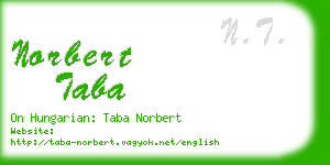 norbert taba business card